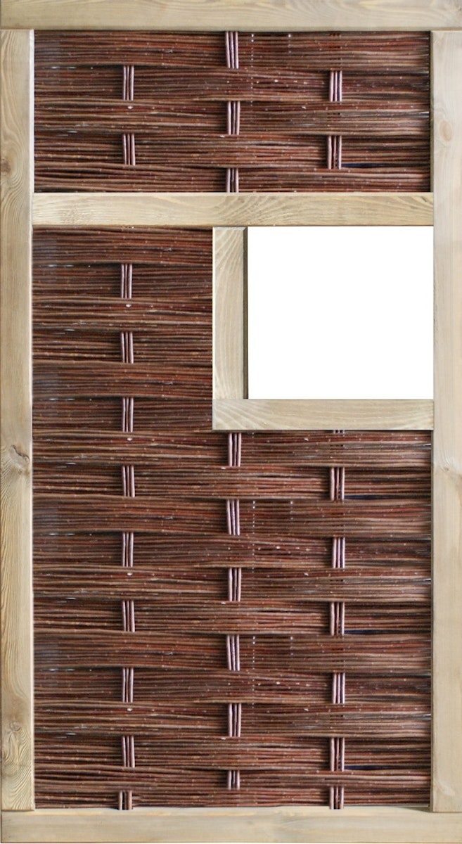 T&J LABO-3D Weidengeflechtzaun 94x 180 cm, 1 Fenster mittig von T&J