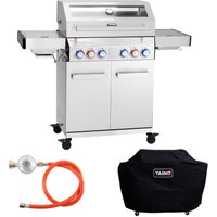 TAINO PLATINUM YAMARA 4+2 Gasgrill Edelstahl 4 Brenner Sear-Burner Backburner mit Abdeckhaube von TAINO