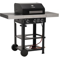 TAINO WABAYA 3+0 Gasgrill Grillwagen 3 Brenner Sear-Burner Schwarz Matt von TAINO