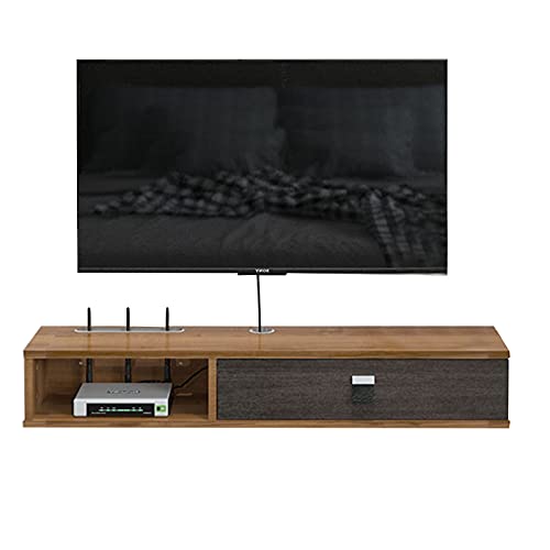An der Wand montiertes TV-Gerät Schwimmender TV-Ständer Wandmontiertes, wandmontiertes TV-Gerät mit 1 Tür, Multimedia-/Videokonsolen-Aufbewahrungsregal, Wohnzimmer-Schlafzimmer-Set-Top-Box-Regal mit An der Wand montiertes TV-Gerät Schwimmender TV-Ständer Wandmontiertes, wandmontiertes TV-Gerät mit 1 Tür, Multimedia-/Videokonsolen-Aufbewahrungsregal, Wohnzimmer-Schlafzimmer-Set-Top-Box-Regal mit von TAIYUESHAN