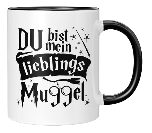 TassenTicker - Du bist mein lieblings Muggel - lustiges Geschenk - Geschenk - Geschenkidee - Freunde - Familie - Freundin - Freund - Kaffeetasse - (Schwarz) von TassenTicker