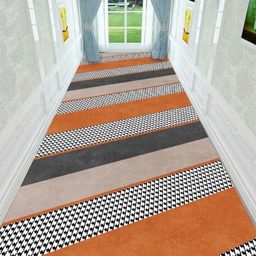 Teppichläufer für Flur Langer Teppich für Haustür/Eingänge/Büro Teppichläufer Zeitgenössischer Durchgangsläufer Teppich für Flur, Moderner Teppichläufer für Flur, 0,6 x 1,5 m von TBTBGXQ