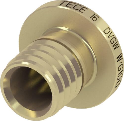 Tece 16/20/25/32 DVGW Messing Wandscheibe Winkel Kupplung T-Stuck (Endstopfen Standard Messing, 20 mm (Nr.765120)) von TECE