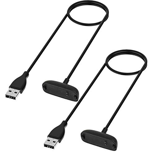 TECHGEAR 2 Stück USB Ladekabel Kompatibel mit Fitbit Inspire 3 USB Lade kabel Power Cradle Dock station Kompatibel mit Fitbit Inspire 3 SmartWatch von TECHGEAR