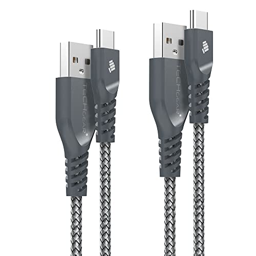 TECHGEAR USB C Kabel [1 Meter 2 Stück] Typ C Ladekabel und Synchronisation für Samsung Tab A8 10,5 Tab S7 S8 /Plus/Ultra, Tab Active Pro, Tab S6 Lite/S7 FE, Lenovo M10 HD, TECLAST M40 Pro, MatePad T10 von TECHGEAR