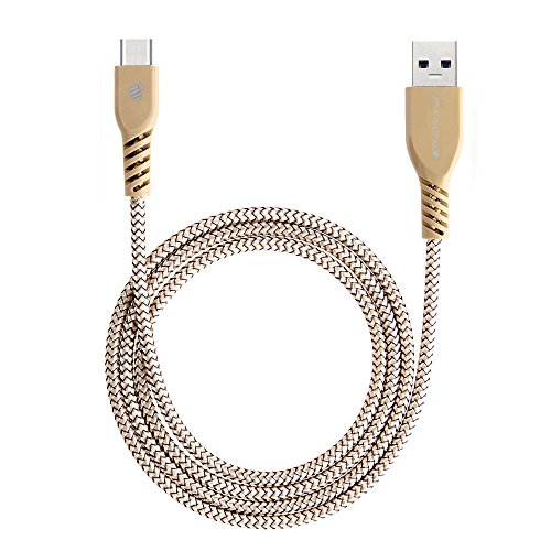 TECHGEAR USB C Kabel 1 Meter Typ C Geflochtene Ladekabel und Synchronisation Kabel Kompatible mit Samsung Tab A9/A9 Plus 11, Tab A8 10.5, Tab A7, S6 Lite, Tab S7 S8 S9 FE/Plus/Ultra - Gold von TECHGEAR