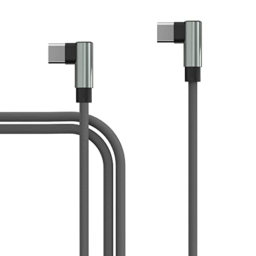 TECHGEAR USB C auf USB C Kabel 1M Winkelstecker 90 Grad Schnellladekabel, kompatibel mit Samsung S24 S23 S22 S21 FE/Plus/Ultra A15 A14 A24 A25 A35 A54 A55 5G, Xiaomi, Oppo, OnePlus, Google Pixel usw von TECHGEAR