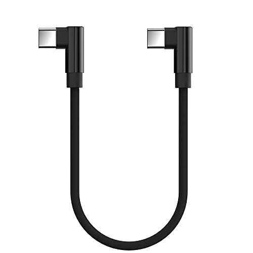 TECHGEAR USB C auf USB C Kabel 30cm Winkelstecker 90 Grad Schnellladekabel, kompatibel mit Samsung S24 S23 S22 S21 FE/Plus/Ultra A15 A14 A24 A25 A35 A54 A55 5G, Xiaomi, Oppo, OnePlus, Google Pixel usw von TECHGEAR