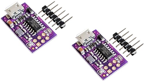 TECNOULAB 2 Stück Tiny AVR ISP ATtiny44 ATTiny45 ATTiny85 USBTinyISP Programmierer 5V Micro USB von TECNOULAB