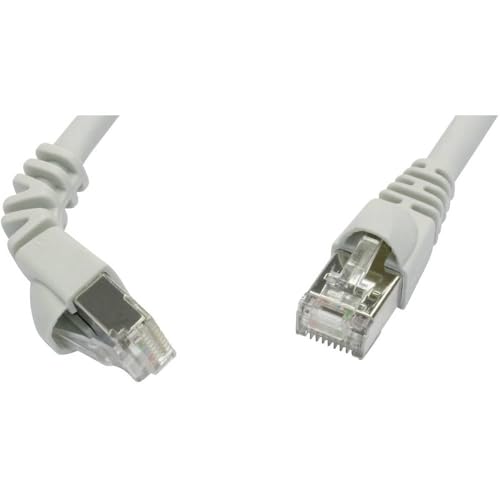 Telegärtner Netzwerkkabel - Stecker/Stecker, Cat. 7 MP8 FS 600 LSZH 2,0m; 1 x um 90 Grad verdrehtes Kabel, 2m, grau von TELEGARTNER