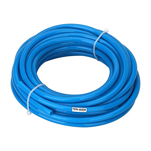 TEN-HIGH 10m PU Luftschlauch Pneumatik-Schlauch 5mm ID x 8mm AD Blau für pneumatisches Werkzeug, Holzbearbeitung usw. von TEN-HIGH