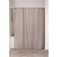 Polyester-duschvorhang 180x200 cm in leinenoptik - mimetisme - Tendance - beige von TENDANCE