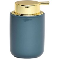 Seifenspender dolomite rund goldene pumpe 235 ml - entenblau - Tendance - Carnard-Blau von TENDANCE