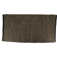 Teppich hanoi baumwolle jute 45x90 cm - naturschwarz - Tendance - Schwarz von TENDANCE