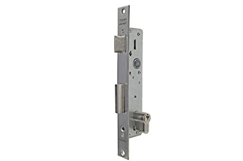 tesa R100B 3012374 Schloss 2210/20/3NI mit Sicherheitsschild E190 mit Hebelschutzsystem, Vernickelt von Tesa Assa Abloy