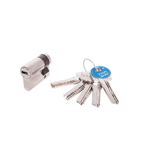 Tesa Assa Abloy M6504010N Sicherheitszylinder Standard T60 vernickelt 40 x 10 mm Halbzylinder Schlüssel Kurzer Nocken von Tesa Assa Abloy