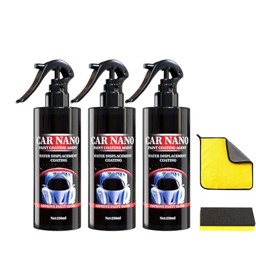 Nano Car Spray, 2024 New Auto-Schutzlack-Spray, 3 in 1 High Protection Quick Car Coating Spray, Nano Car Scratch Removal Spray, Car Nano Kratzer Spray (250ML,3Stück) von TETGSET