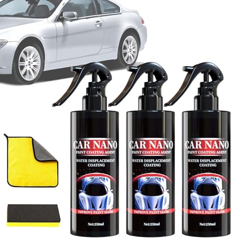 Nano Car Spray, High Protection 3in1 Spray, Auto-Schutzlack-Spray, Nano Car Scratch Removal Spray, Car Nano Kratzer Spray (250ML,3Stück) von TETGSET
