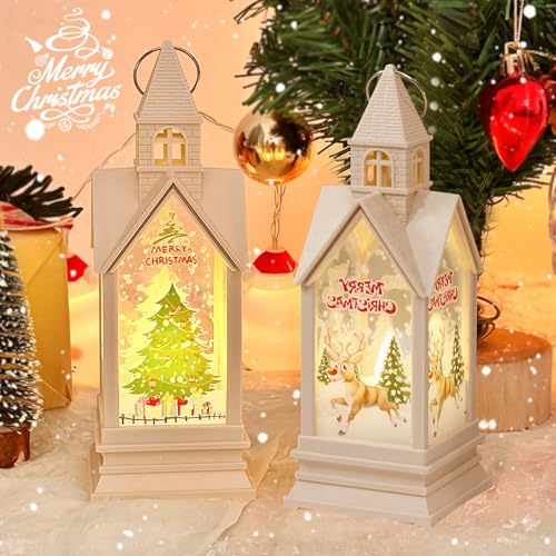 2 Stück Weihnachtsdeko Laterne Häuser Weihnachtslaterne mit LED, Weihnachten Elch Weihnachtsbaum Laterne Häuser Hängend Weihnachten Laterne Beleuchtete Windlicht Warmweißes Weihnachtsdekoration 2 Stück Weihnachtsdeko Laterne Häuser Weihnachtslaterne mit LED, Weihnachten Elch Weihnachtsbaum Laterne Häuser Hängend Weihnachten Laterne Beleuchtete Windlicht Warmweißes Weihnachtsdekoration von TETSMG
