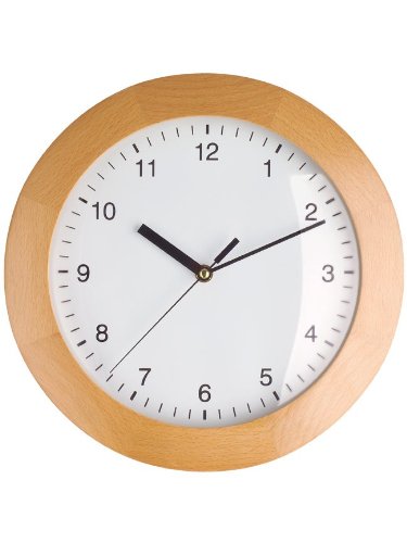 Basic Clocks 743578 Funk-Wanduhr Buche von TFA Dostmann