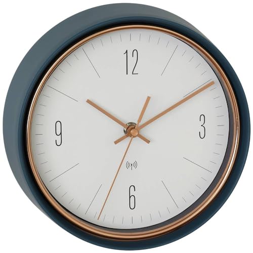 TFA Dostmann Wanduhr analog, 60.3547.20, Funkuhr, aus Metallrahmen mit kupferfarbenen Zeiger, Design, Petrol-grün, 223 x 70 x 223 mm TFA Dostmann Wanduhr analog, 60.3547.20, Funkuhr, aus Metallrahmen mit kupferfarbenen Zeiger, Design, Petrol-grün, 223 x 70 x 223 mm von TFA Dostmann