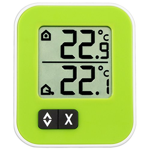 TFA Dostmann Moxx digitales Innen-Außen-Thermometer, Höchst- und Tiefwerte, zur Temperaturüberwachung, L 57 x B 13 (33) x H 69 mm von TFA Dostmann