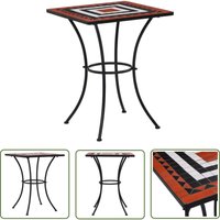 Mosaik-Bistrotisch Terrakottarot und Weiß 60 cm Keramik - Mosaiktisch - Bistrotisch - Gartenmöbel - Terracotta Tisch - Weißer Tisch - The Living Store Mosaik-Bistrotisch Terrakottarot und Weiß 60 cm Keramik - Mosaiktisch - Bistrotisch - Gartenmöbel - Terracotta Tisch - Weißer Tisch - The Living Store von THE LIVING STORE