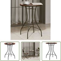 Mosaik-Bistrotisch Terrakottarot und Weiß Ø50x70 cm Keramik - Terrasse Möbel - Gartenmöbel Set - Outdoor Tisch - Esszimmerset - Balkon Dekoration Mosaik-Bistrotisch Terrakottarot und Weiß Ø50x70 cm Keramik - Terrasse Möbel - Gartenmöbel Set - Outdoor Tisch - Esszimmerset - Balkon Dekoration von THE LIVING STORE