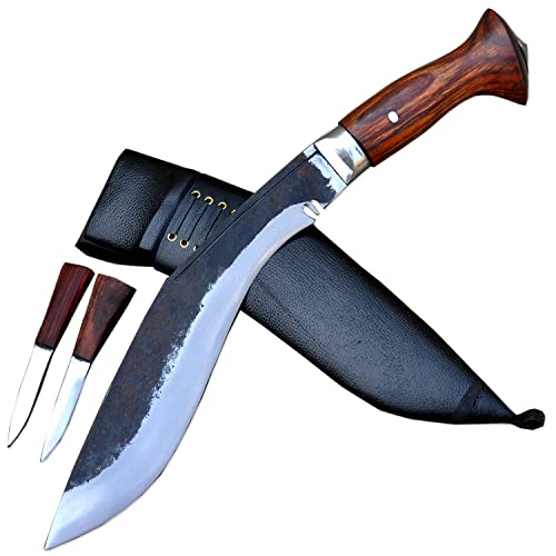 Authentisches Gurkha-Khukuri-Messer-Kukri-Machete-Full Tang-Echt funktionierendes Khukuri-Messer aus Nepal-25 cm lange Klinge von THE NEPAL