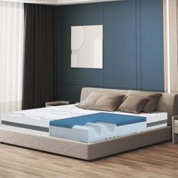 The White Stone - Memory Foam-Matratze 100 x 190 Höhe 22cm Hypoallergener und atmungsaktiver Stoff Orthopädische und ergonomische Eigenschaften von THE WHITE STONE