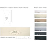 Duschwanne aus Kunstharz – Breite 110 – Weiß Ral-9003 – 110 x 130 cm von THERMIKET