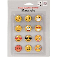 Magnetset 12-teilig - Smilie für Glas-Magnet-Board Deko-Accessoires von The Wall