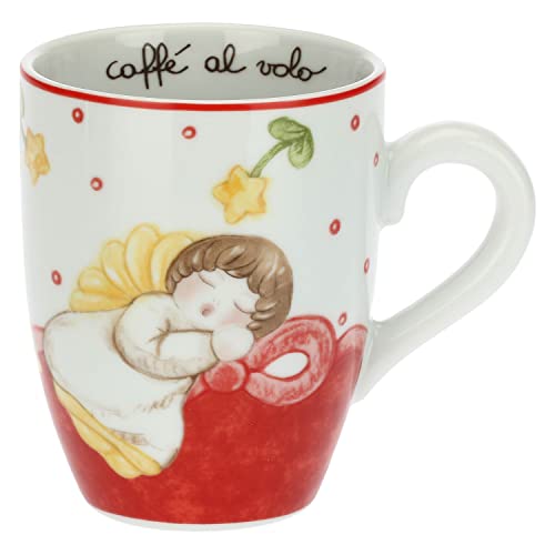 THUN - Sweet Christmas Becher mit Engel - Porzellan - Linie Sweet Christmas - Wohnzimmer, Dekoration des Hauses - 300 ml, Box: 19,5 x 12,5 x 11; Becher: Ø 8,5 von THUN