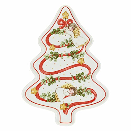 THUN - Sweet Christmas Teller in Baumform - Porzellan - Weihnachtslinie - Wohnzimmer, Dekoration des Hauses - 25 x 35 x 2 cm H von THUN
