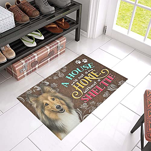 TIANTURNM Fussmatte Aussen Haustür Fußabtreter Sheltie Home Fußmatte deko Wohnzimmer 16"x24" von TIANTURNM