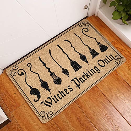 TIANTURNM Fussmatte Aussen Hexen Parkplatz nur Magic Broom Collection Fußmatte Home Decor deko Wohnzimmer 16"x24" von TIANTURNM