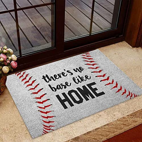 TIANTURNM Fussmatte Aussen Ideale Fußmatte Home Decor Es gibt Keine Basis wie zu Hause Baseball deko Wohnzimmer 16"x24" von TIANTURNM