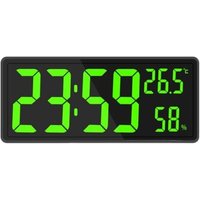 Tigrezy - Digitaler Wecker, Wanduhr Morgenwecker led Digitaler Großbildspiegel mit Temperaturdatum, USB-Uhr für Home Office, Schwarz Tigrezy - Digitaler Wecker, Wanduhr Morgenwecker led Digitaler Großbildspiegel mit Temperaturdatum, USB-Uhr für Home Office, Schwarz von TIGREZY
