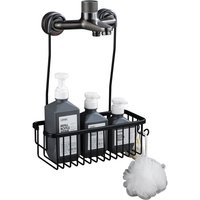 Duschregal zum Aufhängen aus Aluminium, Duschkorb ohne Bohren, Duschregal zum Aufhängen an der Duscharmatur, Schwarz Duschregal zum Aufhängen aus Aluminium, Duschkorb ohne Bohren, Duschregal zum Aufhängen an der Duscharmatur, Schwarz von TIGREZY