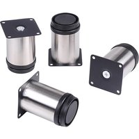 Set mit 4 höhenverstellbaren Edelstahl-Möbelbeinen für Sofa-Tischschränke – 8 cm Set mit 4 höhenverstellbaren Edelstahl-Möbelbeinen für Sofa-Tischschränke – 8 cm von TIGREZY