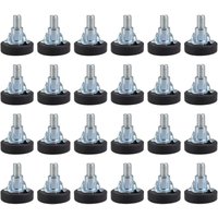 24 Stück Möbel-Nivellierfüße, verstellbares Möbelbein mit rutschfester PVC-Kunststoffbasis, maximal verstellbare Höhe 20 mm, Möbelbein mit 24 Stück Möbel-Nivellierfüße, verstellbares Möbelbein mit rutschfester PVC-Kunststoffbasis, maximal verstellbare Höhe 20 mm, Möbelbein mit von TIGREZY
