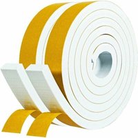Tigrezy selbstklebende Gummidichtung für Fenster, Tür, Eingang, Garage, Dusche, 2 Rollen, 25 mm x 10 mm x 5 m, Dichtung, Schallschutzstreifen, Tigrezy selbstklebende Gummidichtung für Fenster, Tür, Eingang, Garage, Dusche, 2 Rollen, 25 mm x 10 mm x 5 m, Dichtung, Schallschutzstreifen, von TIGREZY