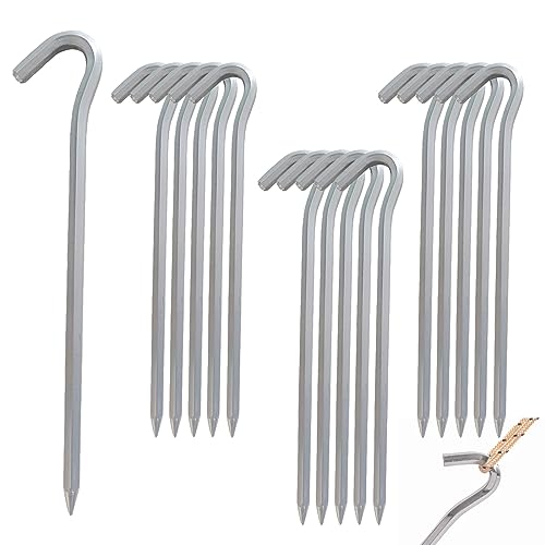 16 Stück Zeltheringe, 18 cm/7" heringe Zelt stabil, vorzelt zubehör, Stabil und Winddicht, Geeignet für Zeltheringe, Campingheringe, Markisenheringe von TIMEMEET