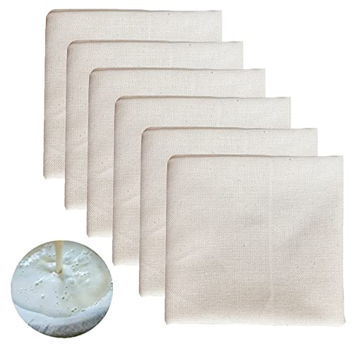 6er-Pack Käsetücher für Lebensmittel, Filtertücher aus reiner Baumwolle, Ungebleichtes Käsetuch, wiederverwendbar, ideal zum Sieben von Käse, Tofu, Saft usw (50 x 50 CM) von TIMEMEET