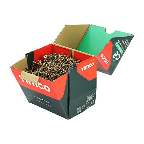 TIMCO – C2 Strong-Fix Mehrzweckschrauben – Doppel-Senkkopf – Gold – Doppelwinkelgewinde für ultimative Leistung – 4,0 x 40 – 1000 Stück von TimCo