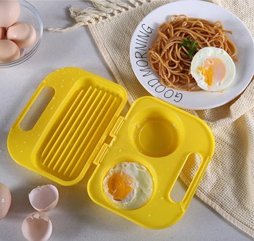 TINGJUNN Omelettform, Mikrowellen-Eierdampfer aus Kunststoff, geeignet zum Dämpfen von Eiern und Enteneiern in der Küche und Mikrowelle. (Quadratisch) von TINGJUNN