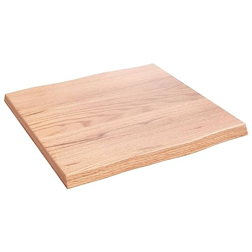 TJROO Tischplatte Hellbraun 40x40x2 cm Massives Eichenholz Tischplatten Tabletop Esstischplatte Möbelplatten Deckplatte Holzplatten Schreibtischplatten Esstiach Esstisch Holz von TJROO
