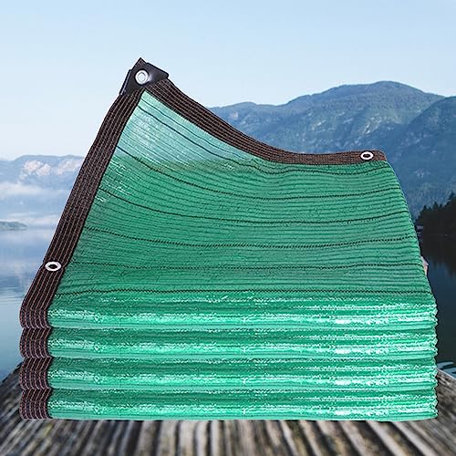 Sonnensegel Shade Sails Uv Schutz Sichtschutz Schattiernetz 80% - 90% Prozent Shading Rate, Garten Sonnenschutzgewebe Windschutz Zaun. (Grün Leinwandbindung / 6 * 8m / 19.7ft*26.3ft) von TMGJShd