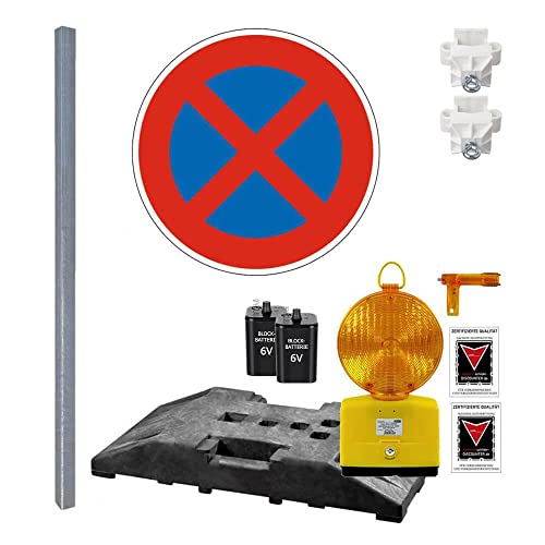 TMS PRO SHOP Komplett-Set Baustelle mit Leuchte, Absolutes Halteverbot VZ 283, Art.-Nr. 607961 von TMS Pro Shop