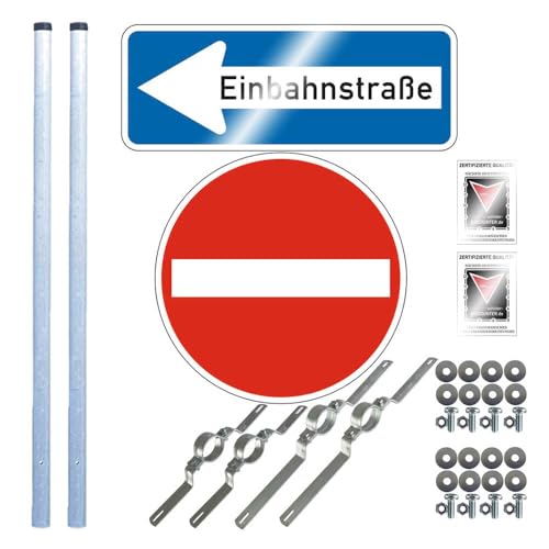 TMS PRO SHOP Komplett-Set Einfahrt verboten: Einfahrt verboten, Einbahnstraße links, Pfosten, Art.-Nr. 607310 von TMS Pro Shop